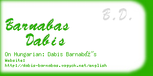 barnabas dabis business card